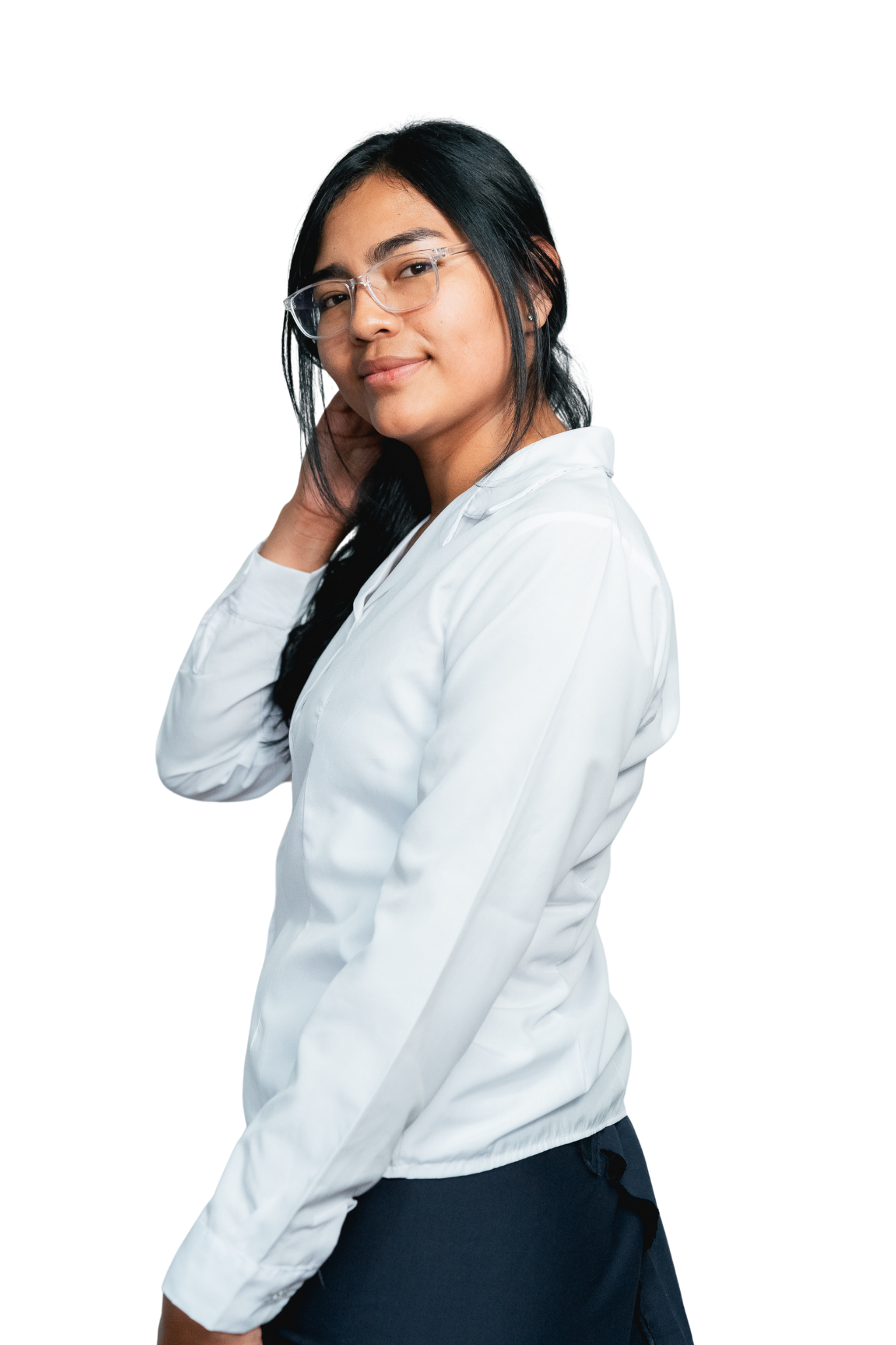 Blusa Escolar Cuello Sport Manga Larga Mujer