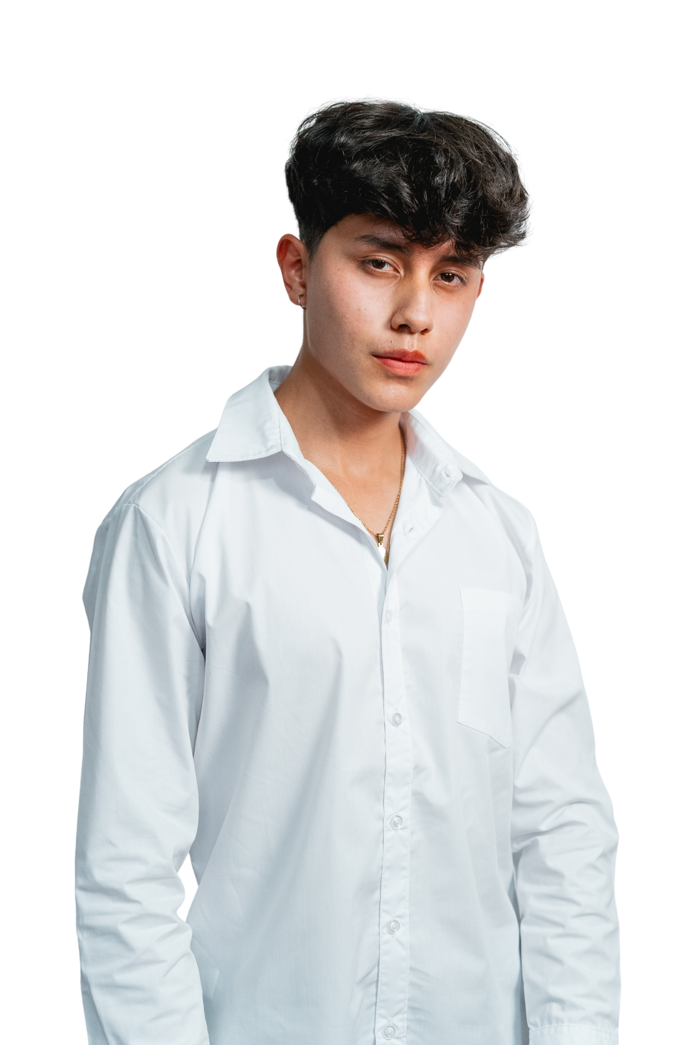 Camisa blanca escolar manga larga