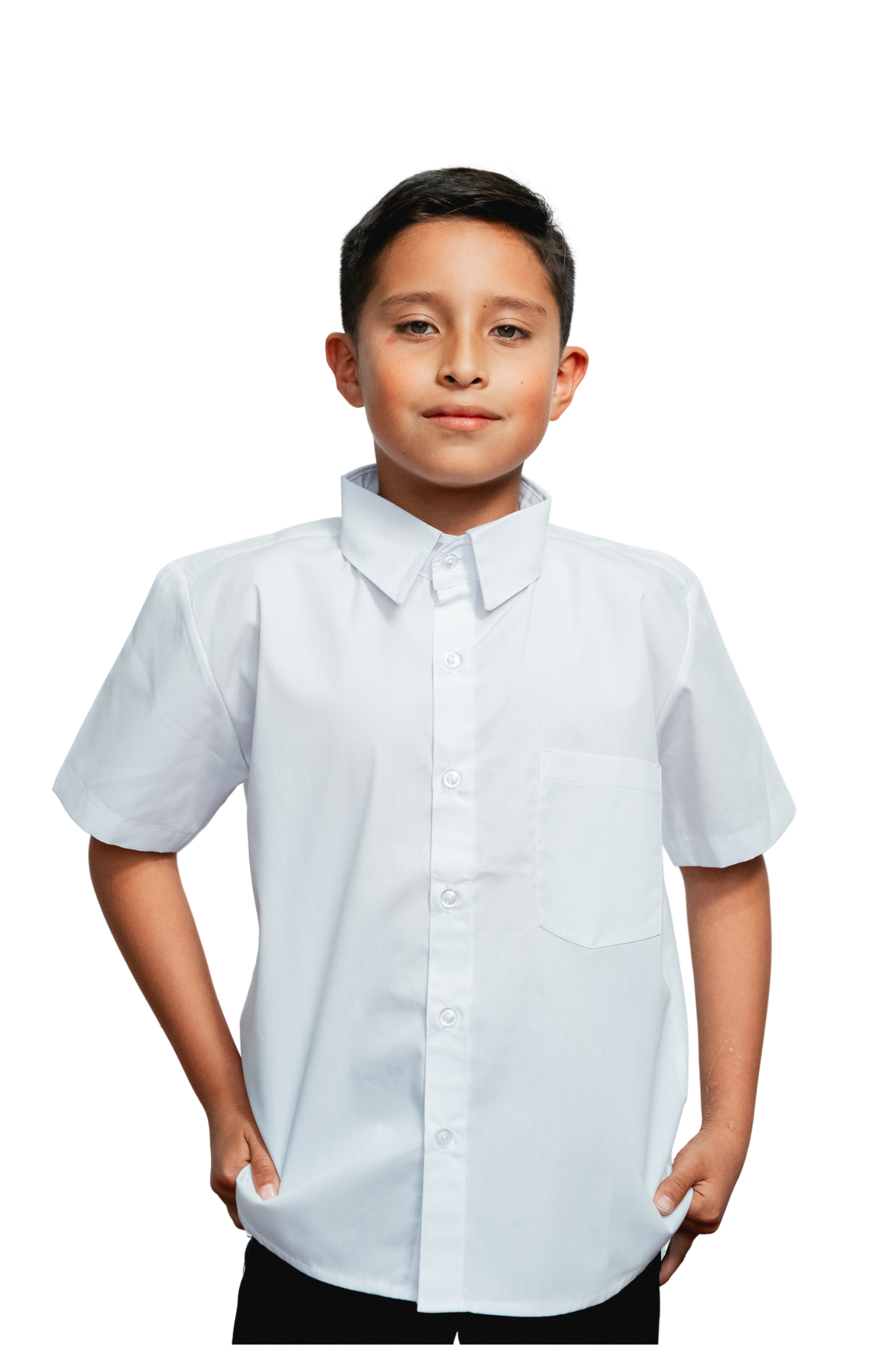 Camisa blanca escolar manga corta