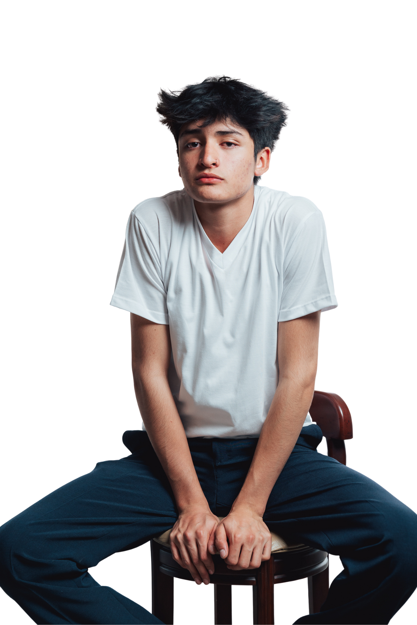 Camiseta Unisex Blanca Cuello en V