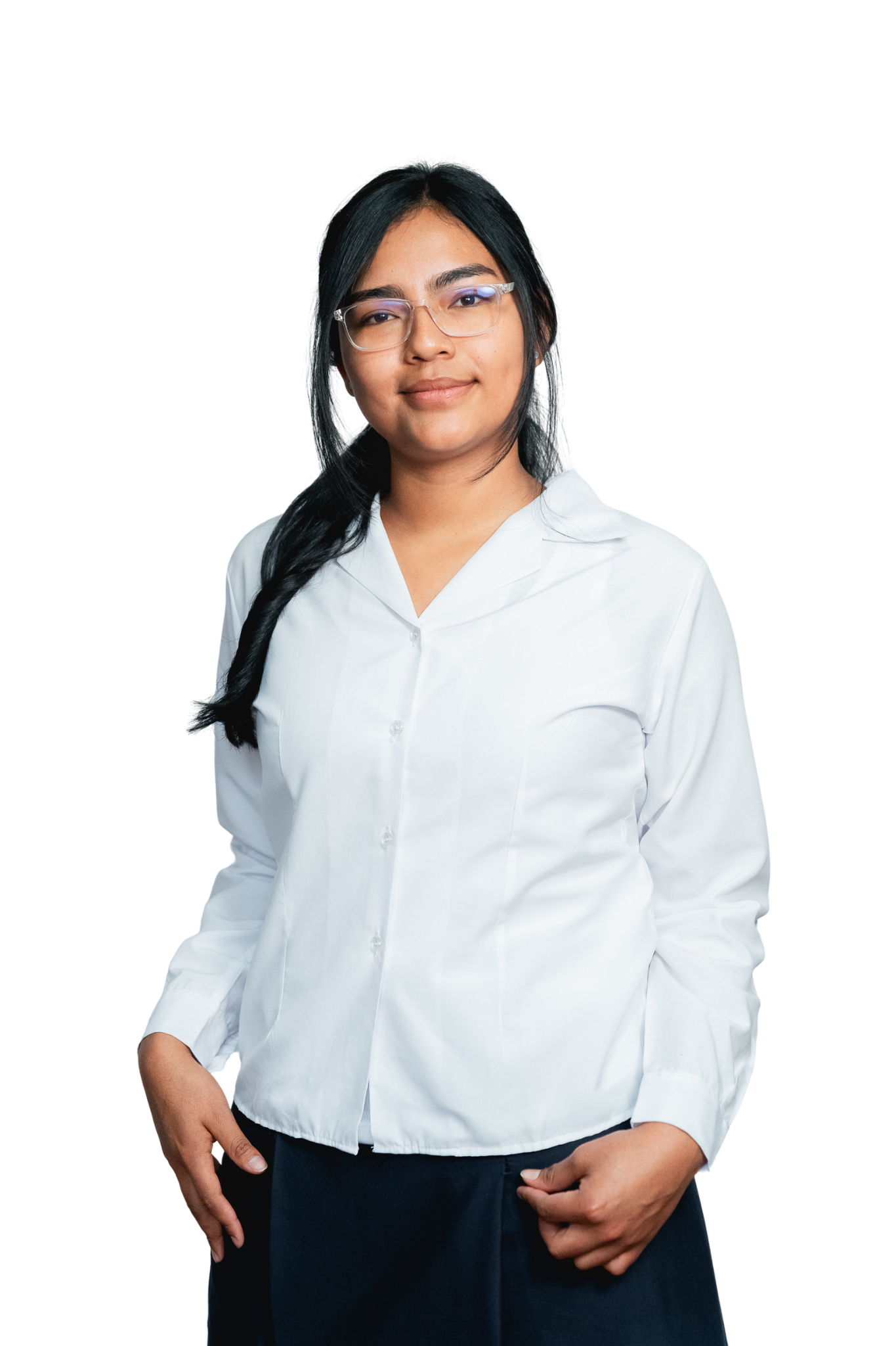 Blusa Escolar Cuello Sport Manga Larga Mujer