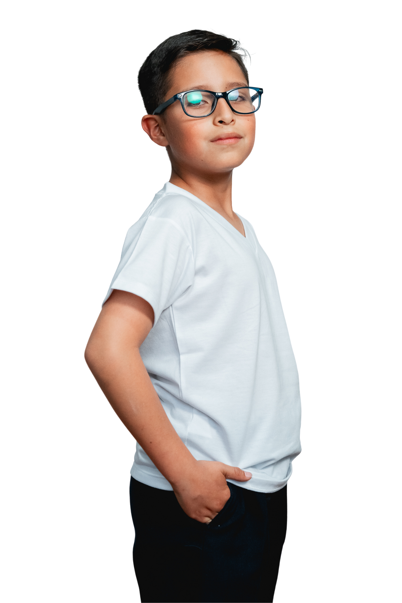 Camiseta Unisex Blanca Cuello en V