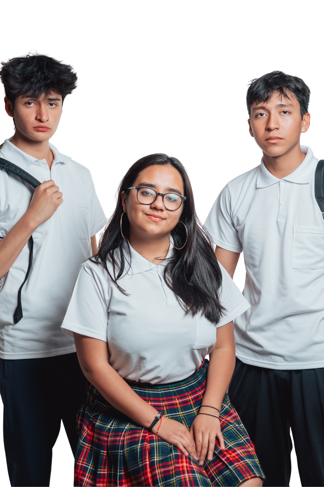 Camiseta unisex blanca cuello polo