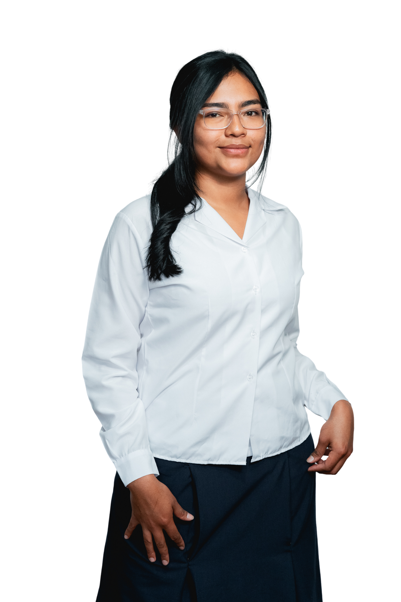 Blusa Escolar Cuello Sport Manga Larga Mujer